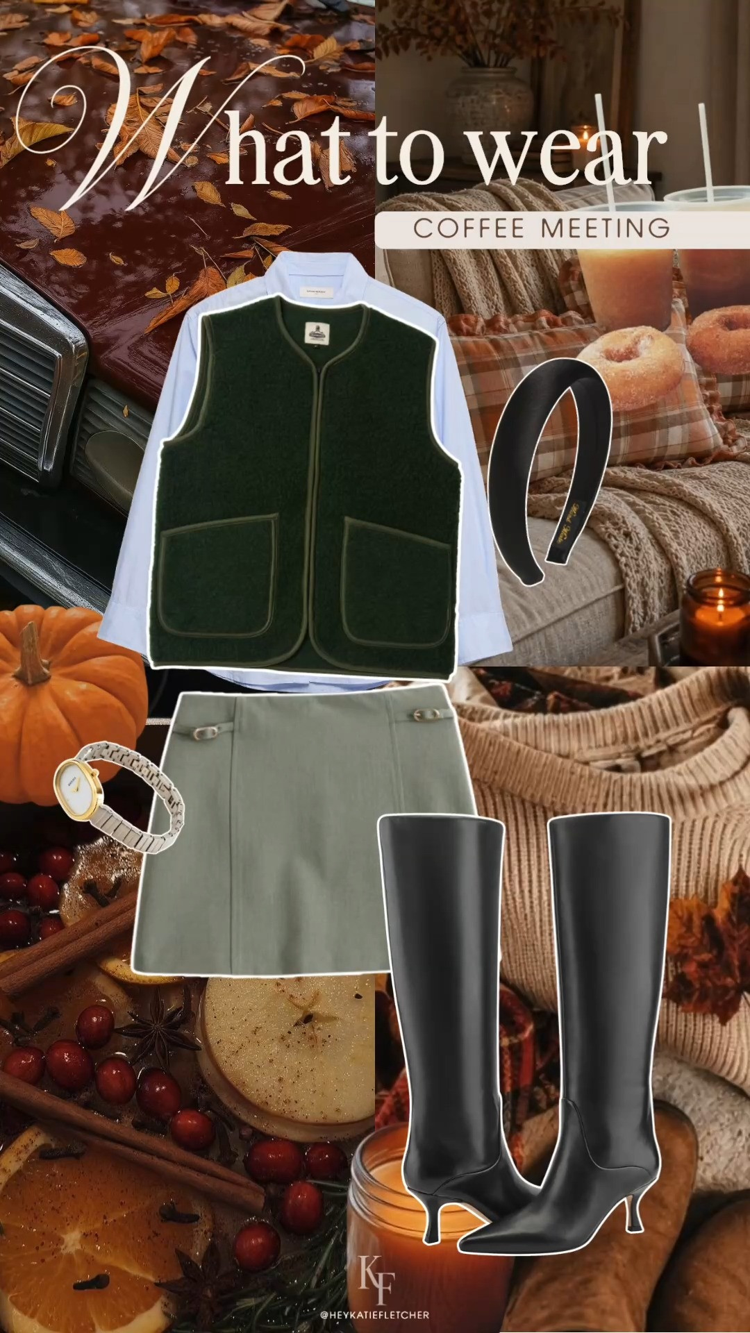 Cute fall outfit inspiration for you. This is perfect for a coffee or lunch meeting. 


Fall transitional outfit, business casual outfit inspo, tall boots, vest, skirt, button up 

 #LTKootd #LTKSeasonal #LTKPetite