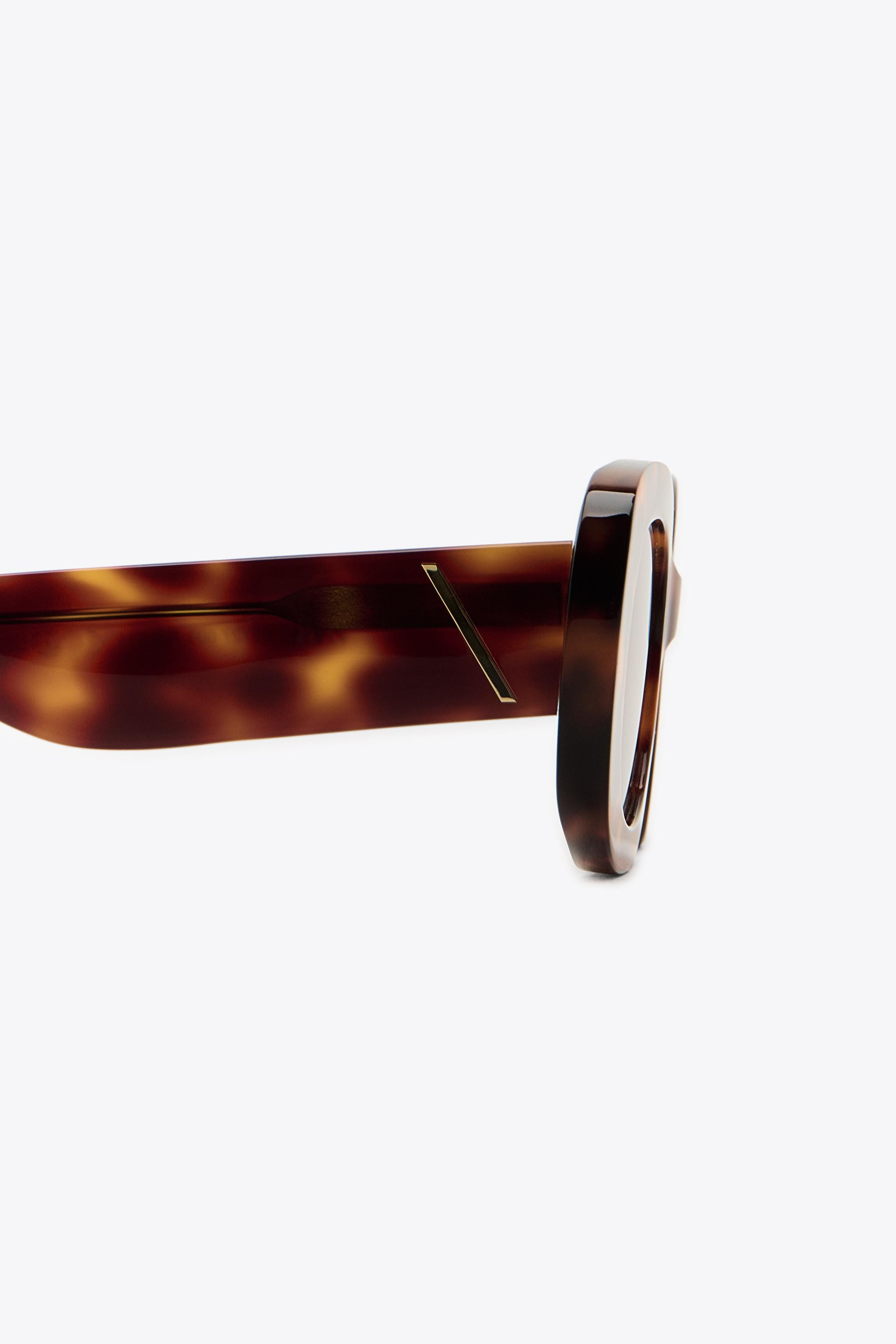 OVAL TORTOISESHELL-EFFECT SUNGLASSES | Zara UK
