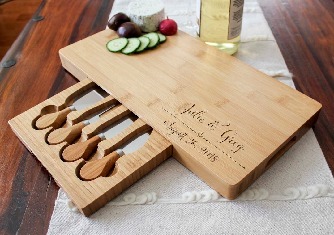Personalized Cheese Board Set Custom Cheese Board Set - Etsy Canada | Etsy (CAD)