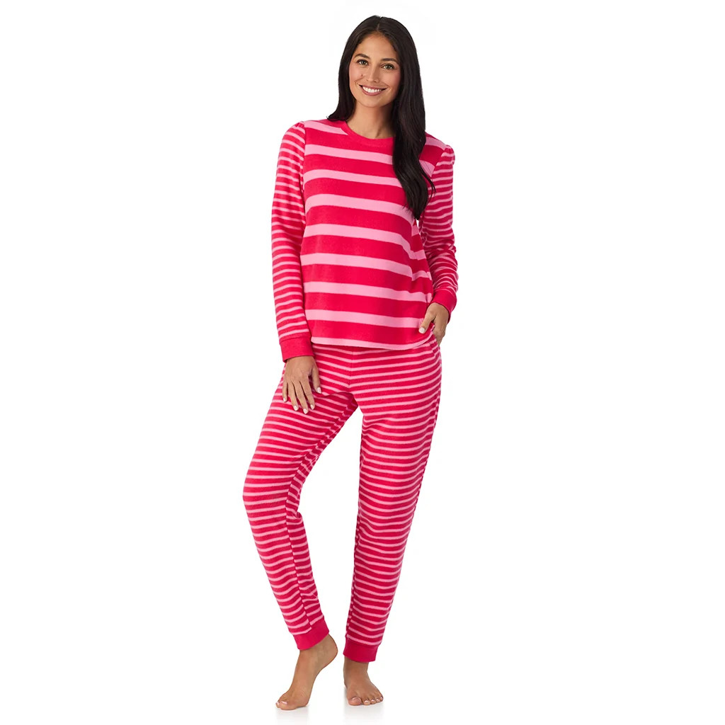 Cuddl Duds x Jennifer Lake Fleece with Stretch Long Sleeve Top with Jo | CuddlDuds