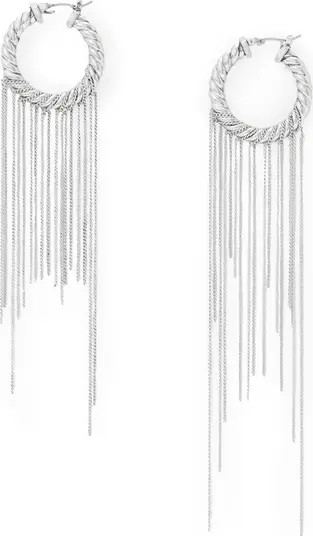 Chain Fringe Hoop Earrings | Nordstrom