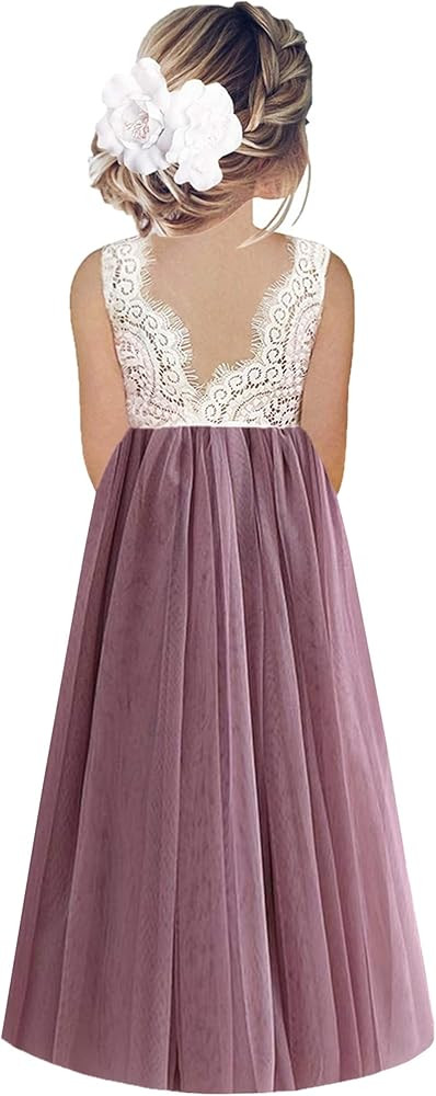 Lace Tulle Dress Flower Girl | Amazon (US)