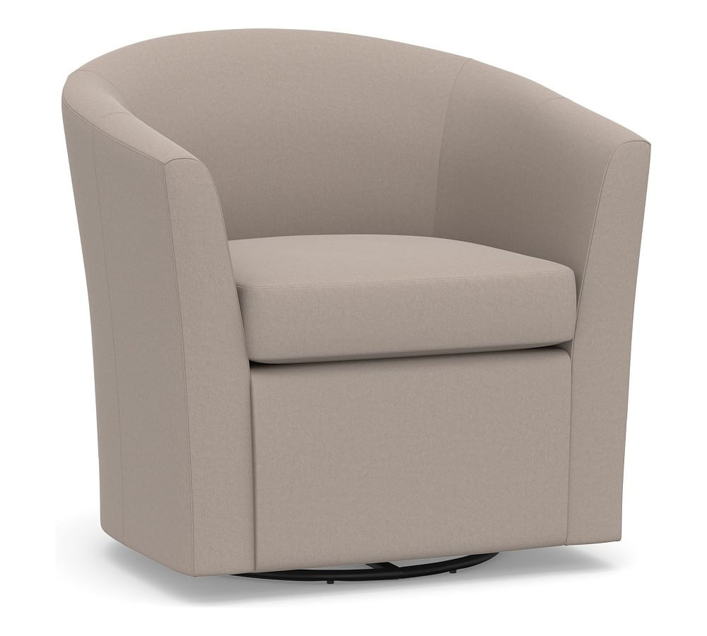 Hyde Upholstered Swivel Armchair | Pottery Barn (US)