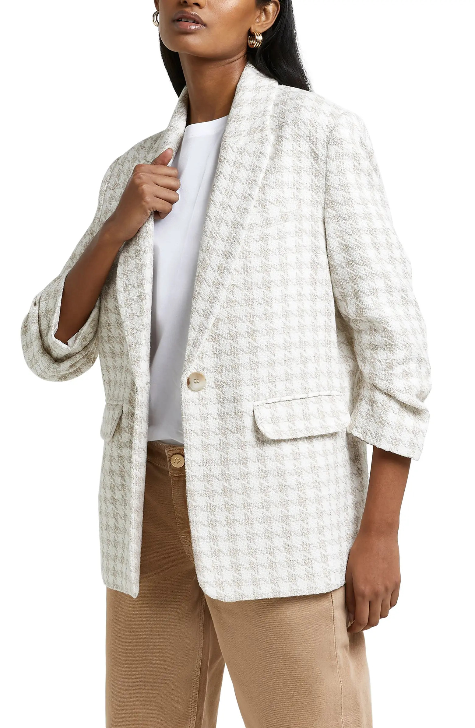 River Island Check Dad Blazer | Nordstrom | Nordstrom