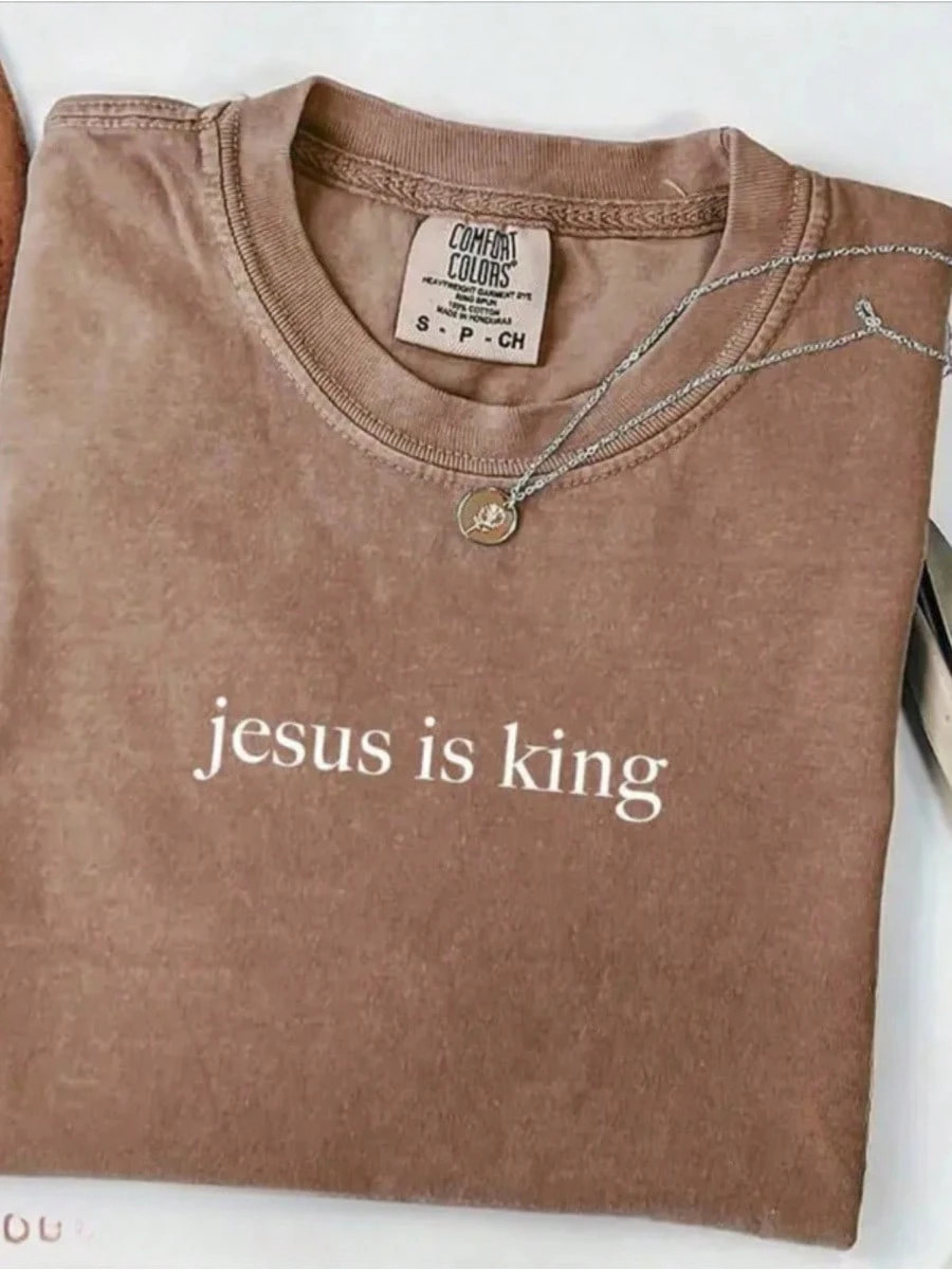 JESUS IS KING TSHIRT | SHEIN