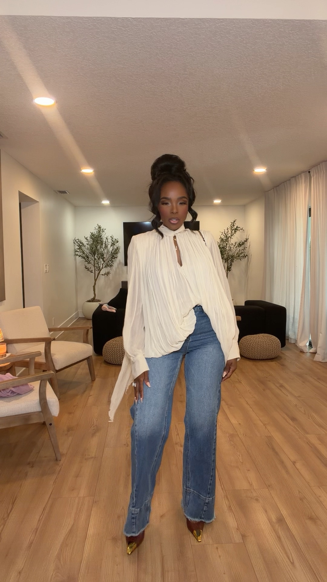 Heading to dinner 🥰

Small top
2 long pants 

#LTKPetite #LTKootd