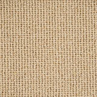 Quintessence - Straw - Gold 13.2 ft. 55 oz. Wool Berber Installed Carpet | The Home Depot