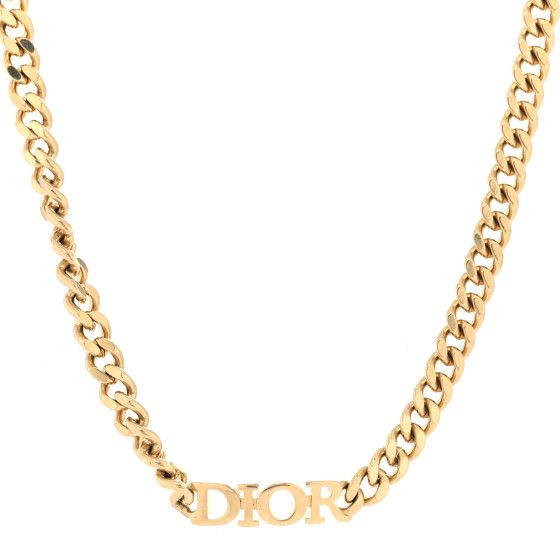 Metal Chain Choker Necklace Gold | FASHIONPHILE (US)