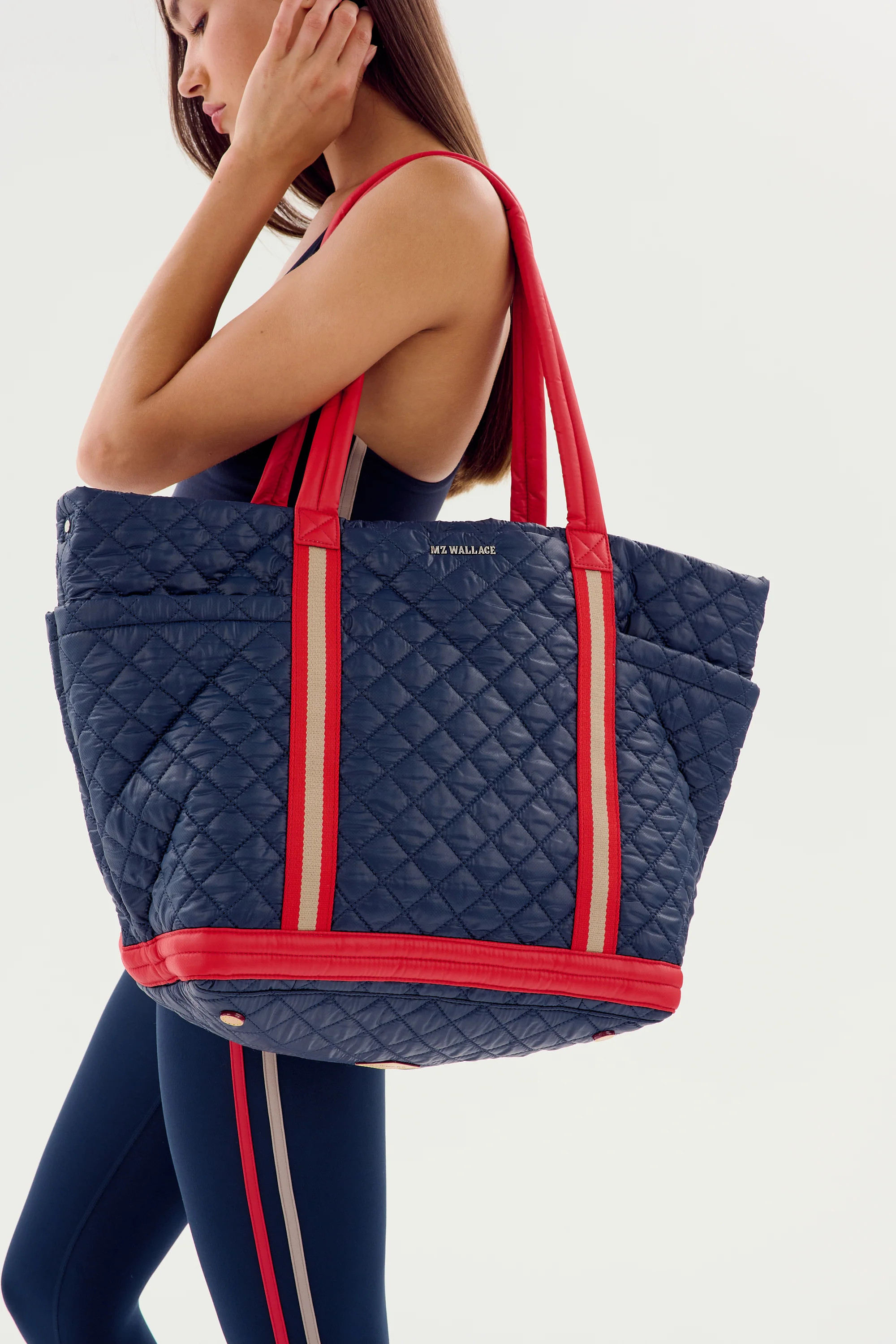 MZ Wallace X Splits59 Large Empire Tote Bag - Indigo/Pirate Red | SPLITS59 | Splits59.com