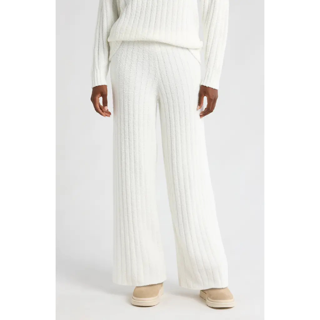 UGG(r) Terri Rib Pajama Pants in Cream at Nordstrom, Size 1X | Nordstrom