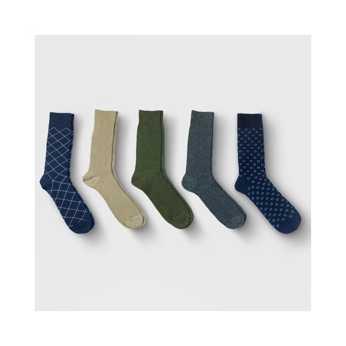Men's Textured Dress Socks 5pk - Goodfellow & Co™ Assorted Colors 7-12 | Target