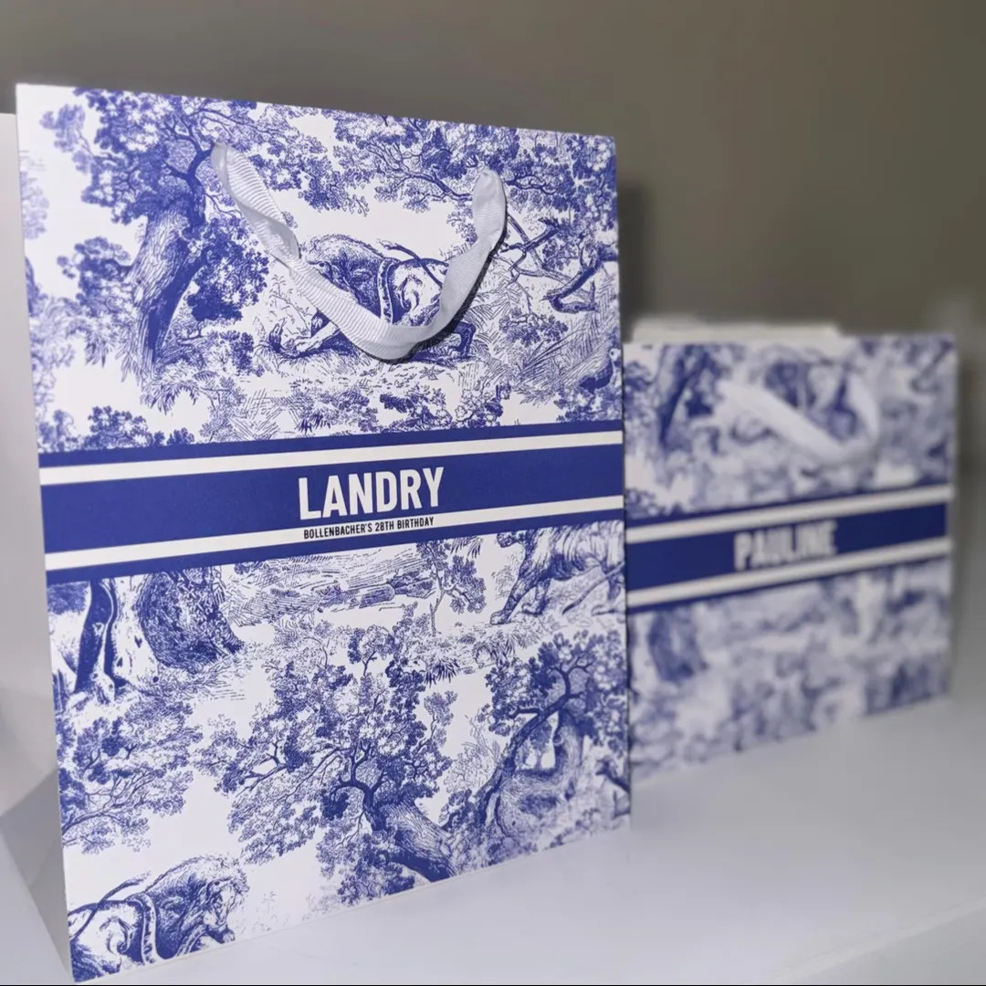 Custom Toile De Jouy Gift Bags | Personalized | Wedding | Bridesmaid Proposal | Bridal | Baby Sho... | Etsy (US)