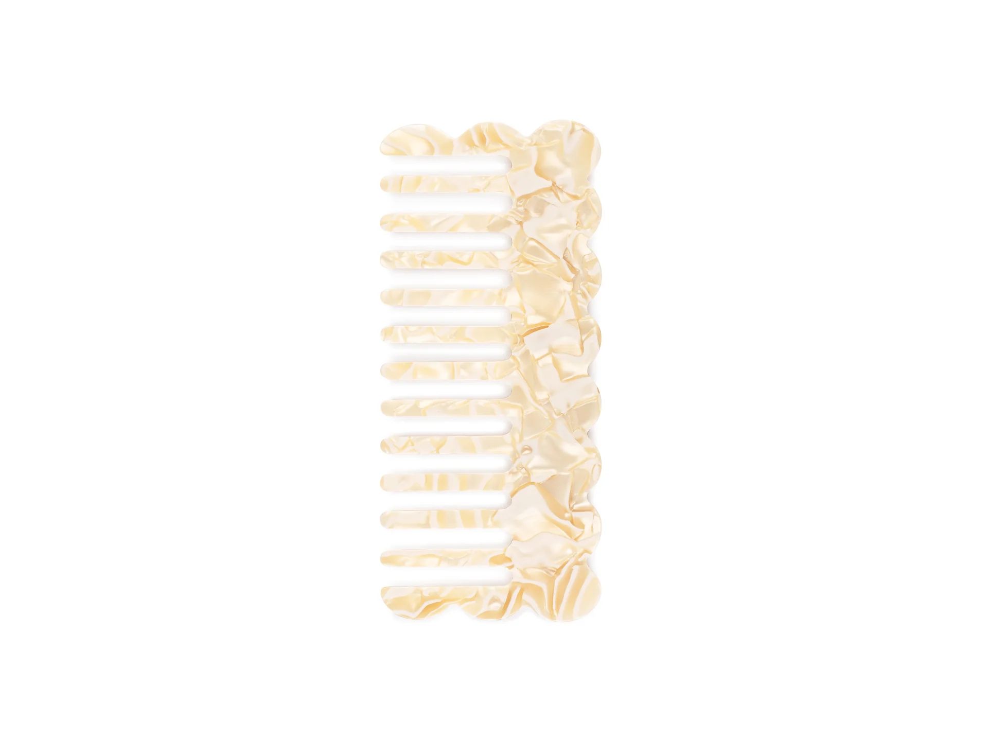Wavy Hair Comb in Cream | Old Whaling Company