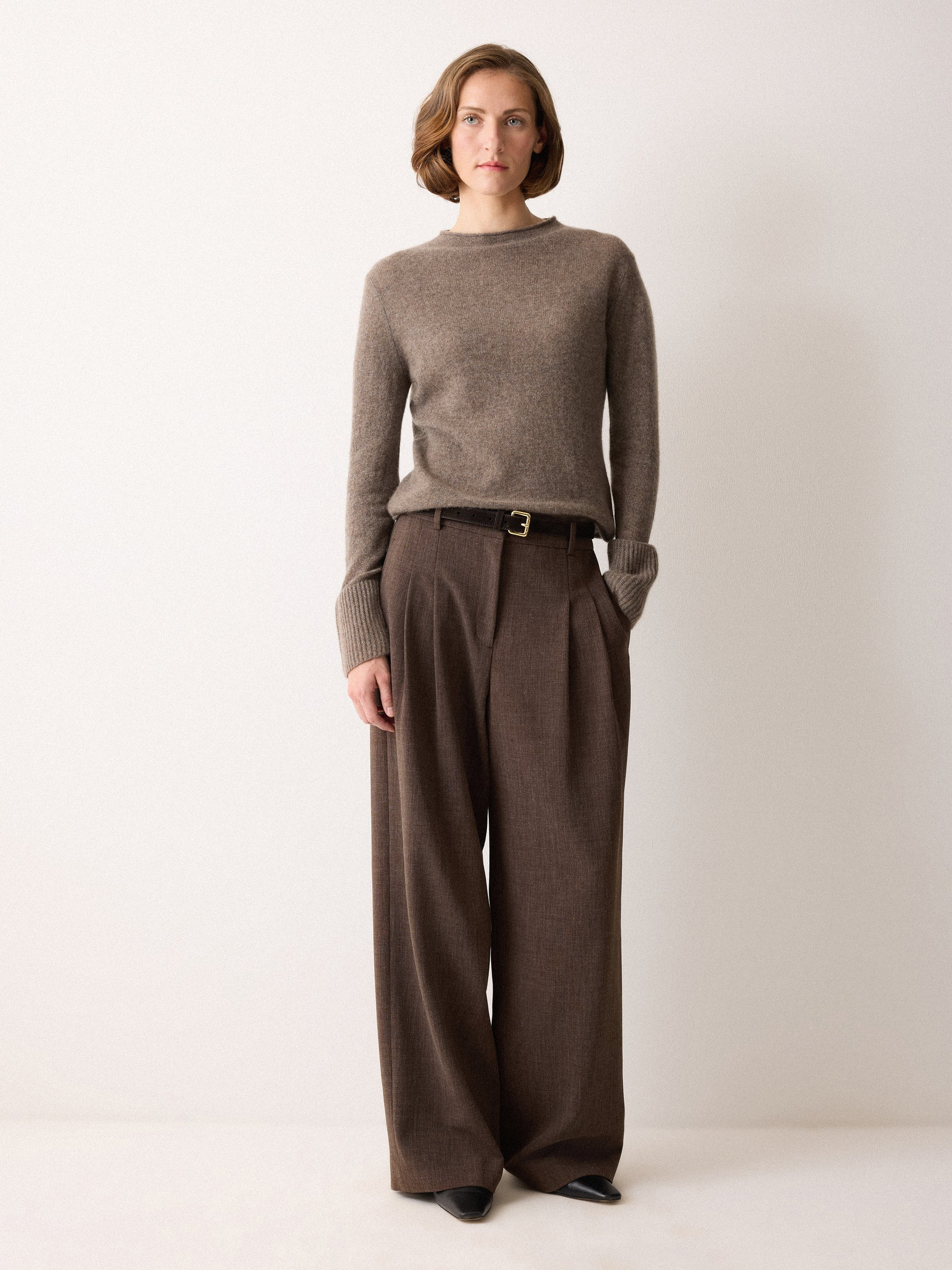 Cloud Cashmere Eldon Jumper | Taupe | Jigsaw (UK)