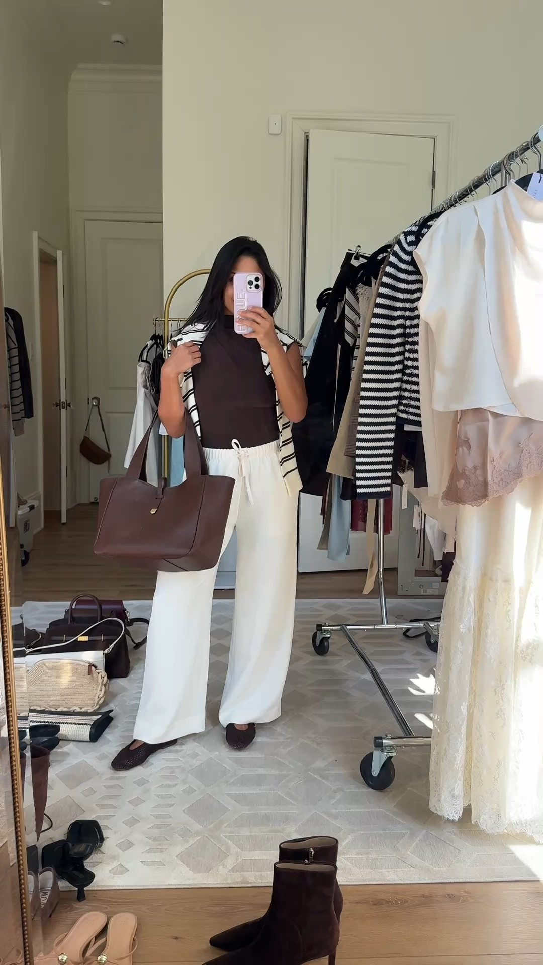 This is such a great work outfit or conference look! You know how much I love these pants bc they’re wrinkle resistant.
Take 20% OFF this gorgeous @Gigi New York  leather tote with code: HAUTE20
#giginewyork

#LTKCon #LTKootd #LTKPetite