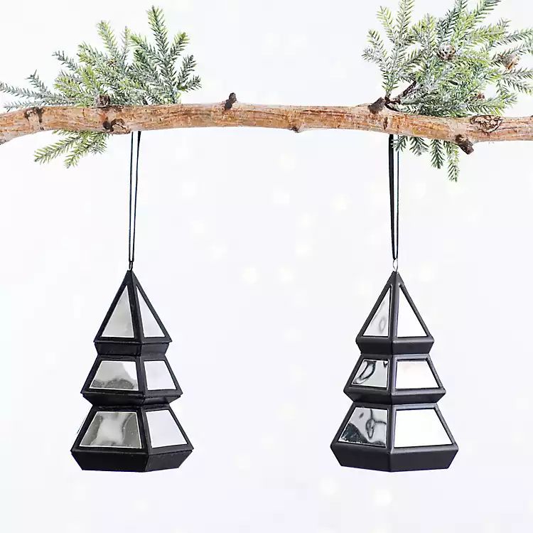 Mirrored Tree Ornaments, Set of 2 | Kirkland's Home
