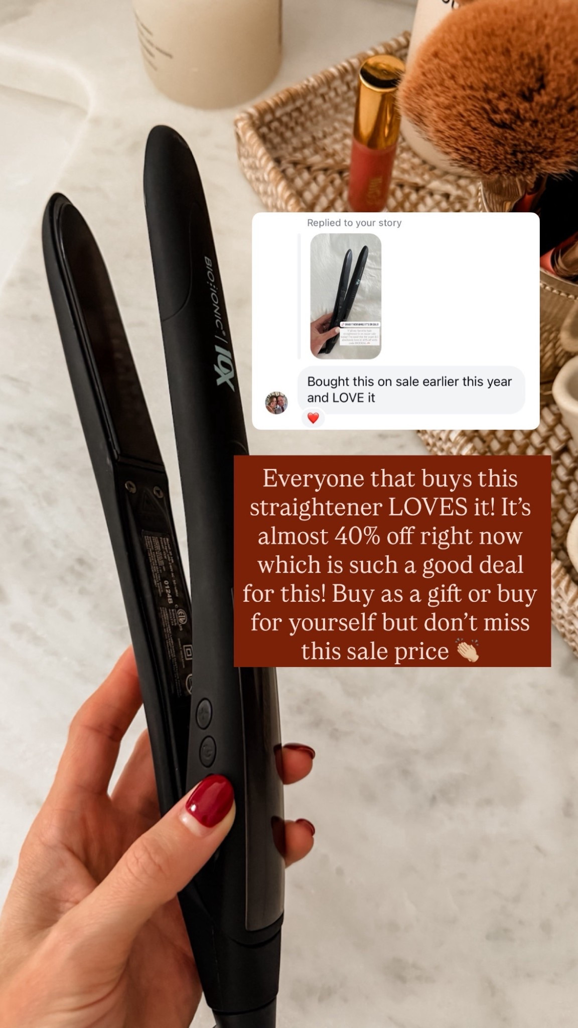 My tried & true straightener is currently on major sale for Black Friday! I can’t recommend this hair tool enough - I use it both for curling & straightening! It’s held up for years & you can get it currently 40% off!

Loverly Grey, Black Friday sale, cyber week, hair routine, straightener, curler, hair tools 

#LTKBeauty #LTKCyberWeek #LTKSaleAlert