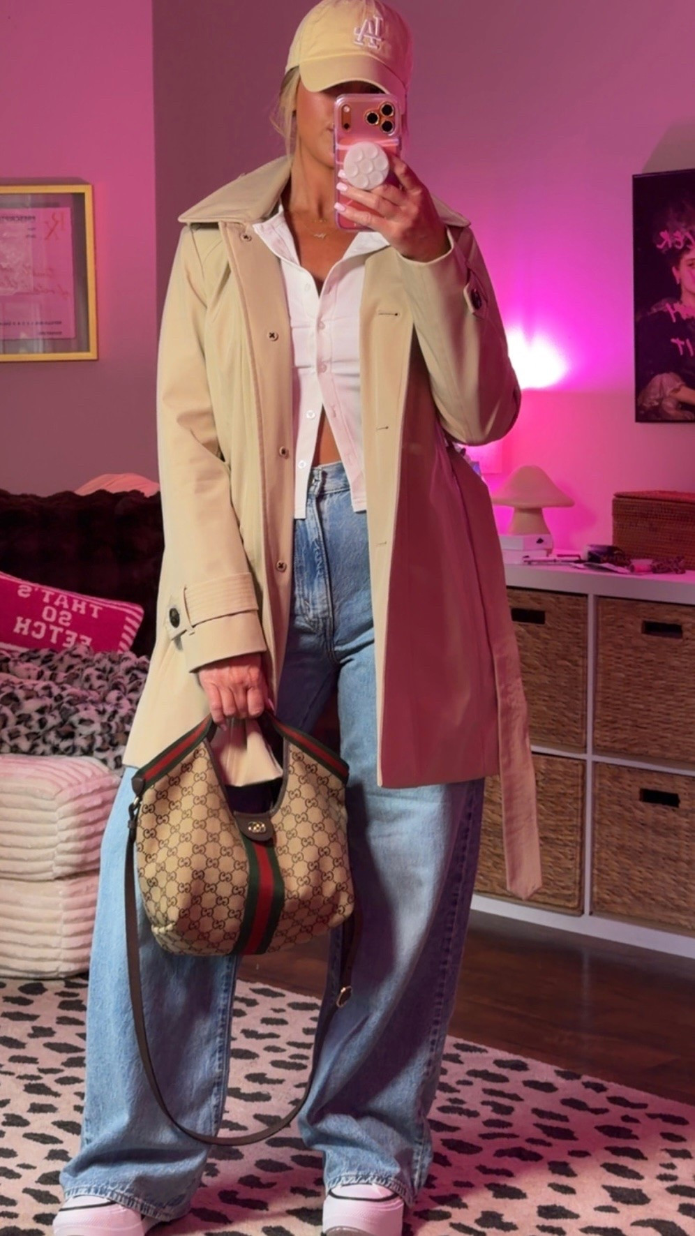 Small in jacket and 28 in jeans shirt is tiktok shop 💛☔️
