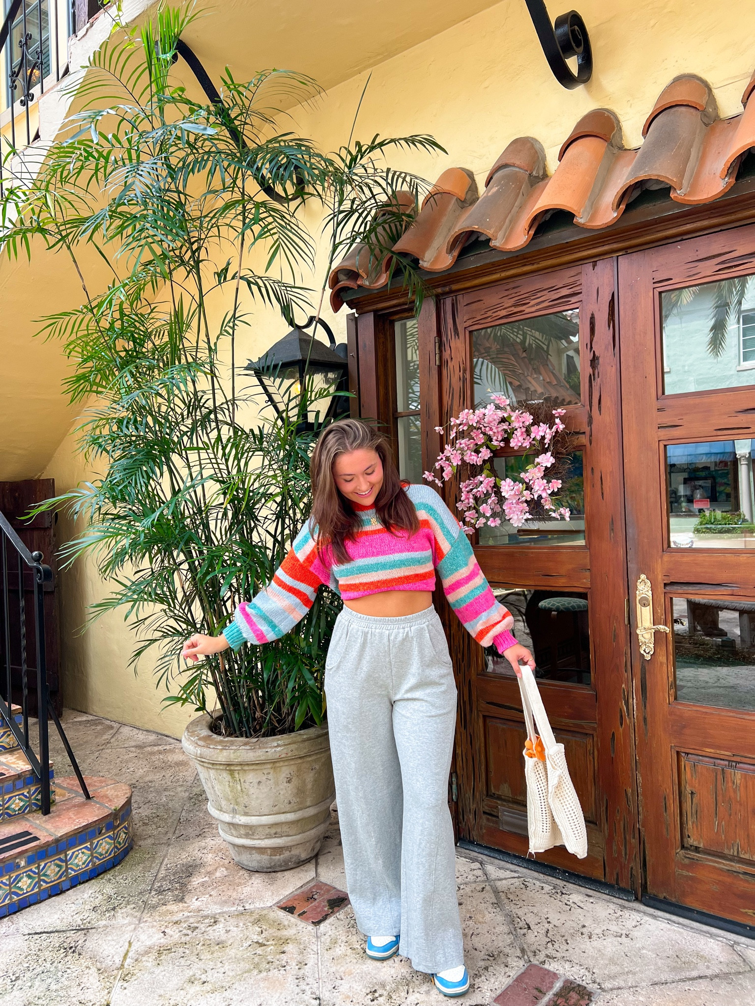 the cutest colorful sweater for the fall and winter season! paired with the perfect elevated wide leg sweatpants!! 

#LTKfindsunder50 #LTKSeasonal #LTKstyletip