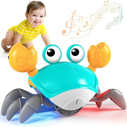 Crawling Crab Toy, Infant Tummy Time Baby Toys, Fun Interactive Dancing Walking Moving Toy Babies Sensory Induction Crabs with Music, Baby Toys 0-6 to 12-18 Months Boys Girls Toddler Birthday Gifts | Amazon (US)
