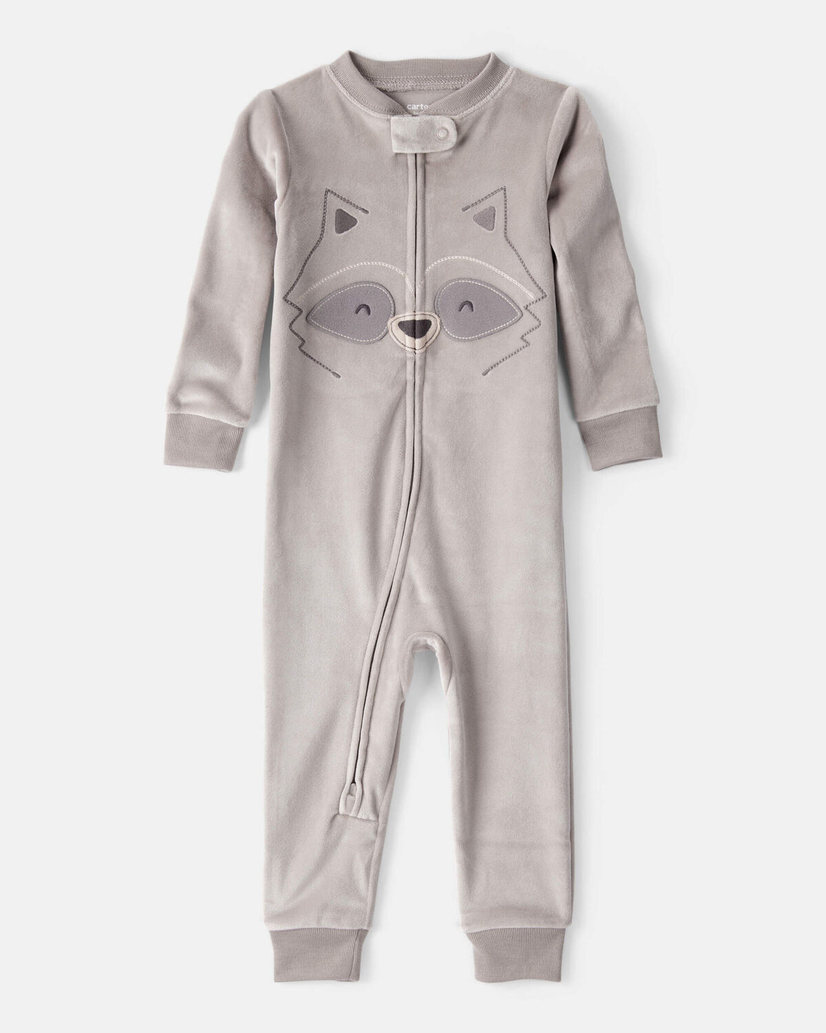 Baby Boy Raccoon DreamPlush Snug Fit Long-Sleeve 2-Way Zip Pajamas | Carter's Inc