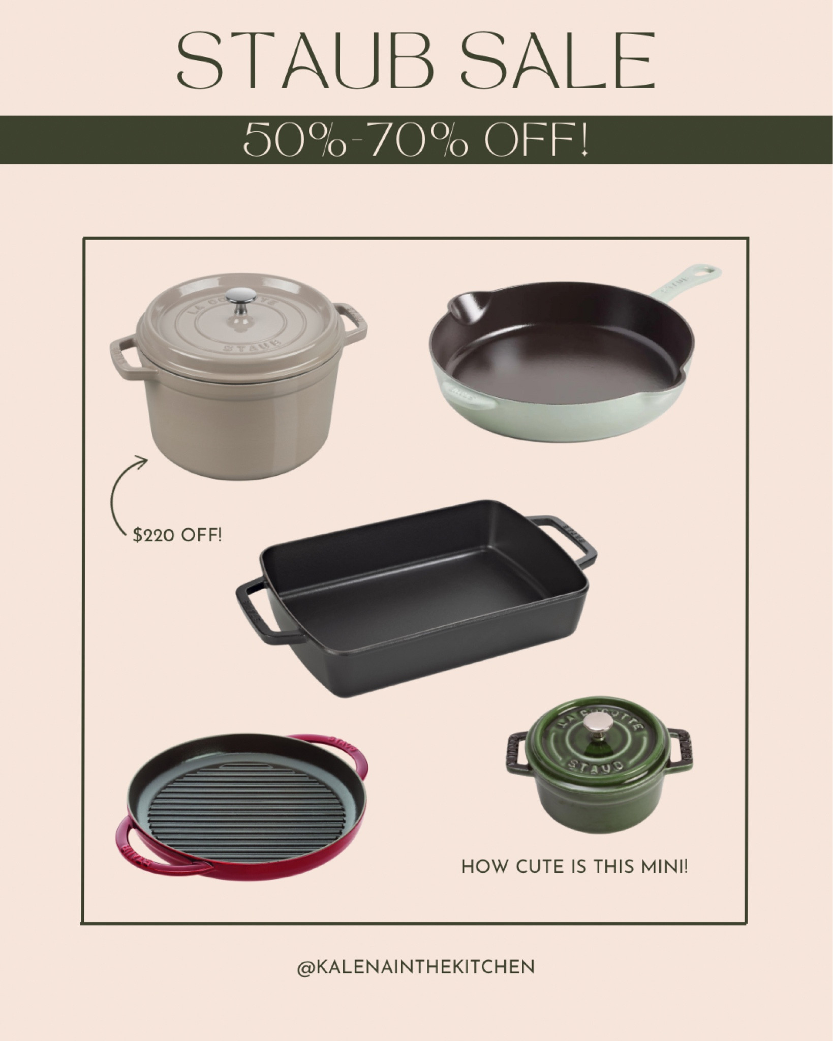 Staub is having a huge sale on all of their cast iron 👏🏽 

#LTKsalealert #LTKhome #LTKfindsunder100