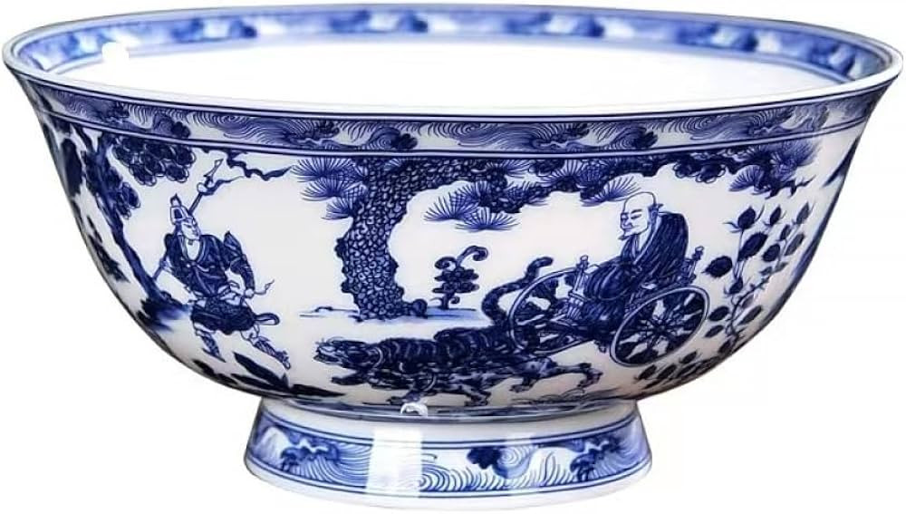 CGLTD Ancient Palace Style Porcelain Rice Bowl,Porridge Bowl,Soup BowlQianlong Blue White Ceramic... | Amazon (US)