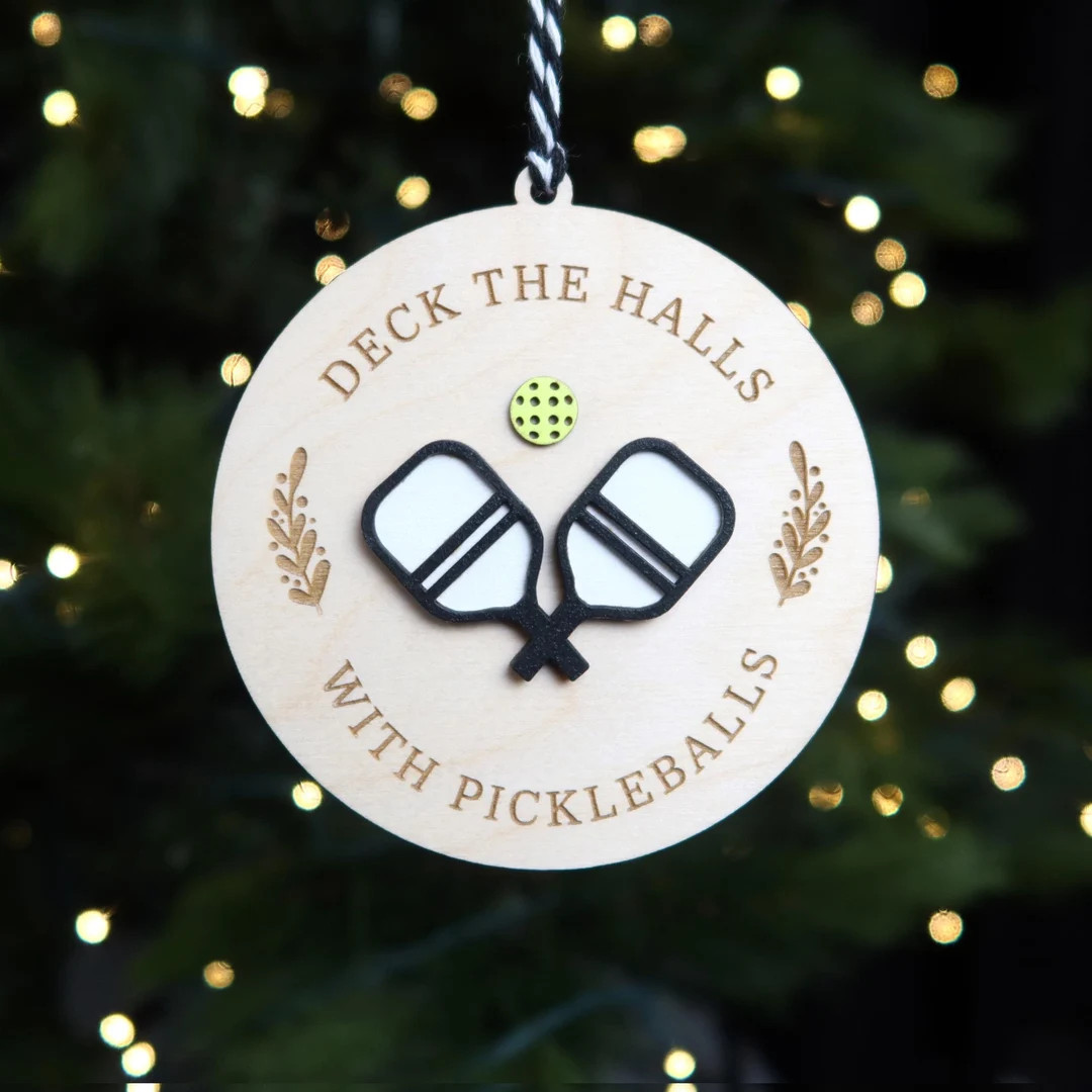 Pickleball Ornament Deck the Halls with Pickleballs Gift for Pickleball Lover | Etsy (US)