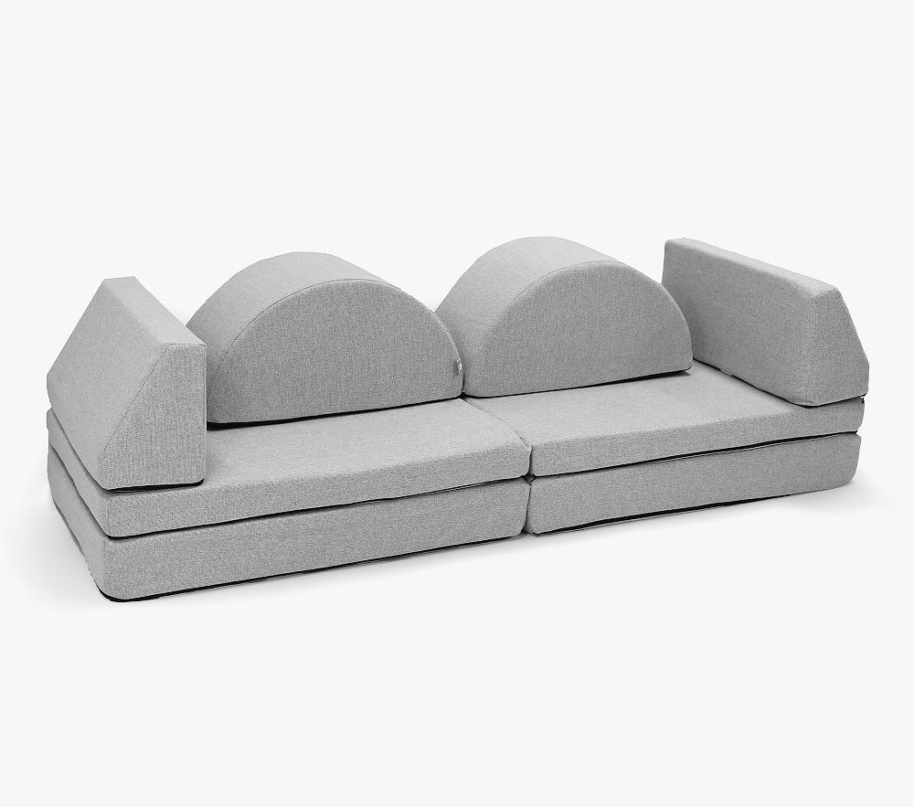 Foamnasium Blocksy + Play Couch, Performance Heathered Basketweave | Pottery Barn Kids