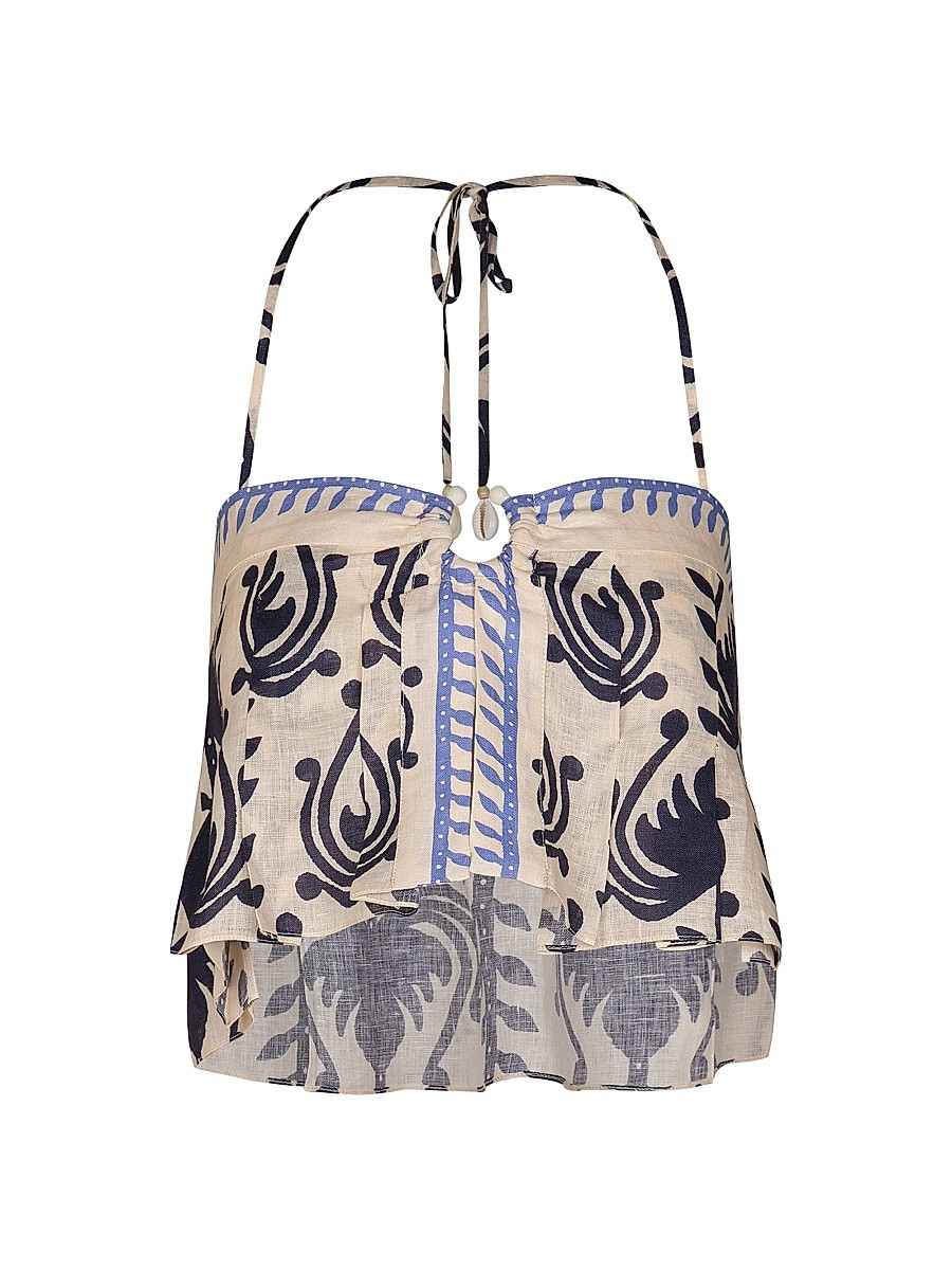 Women's Oceanic Printed Top - Ecru Navy - Size 2 | Saks Fifth Avenue