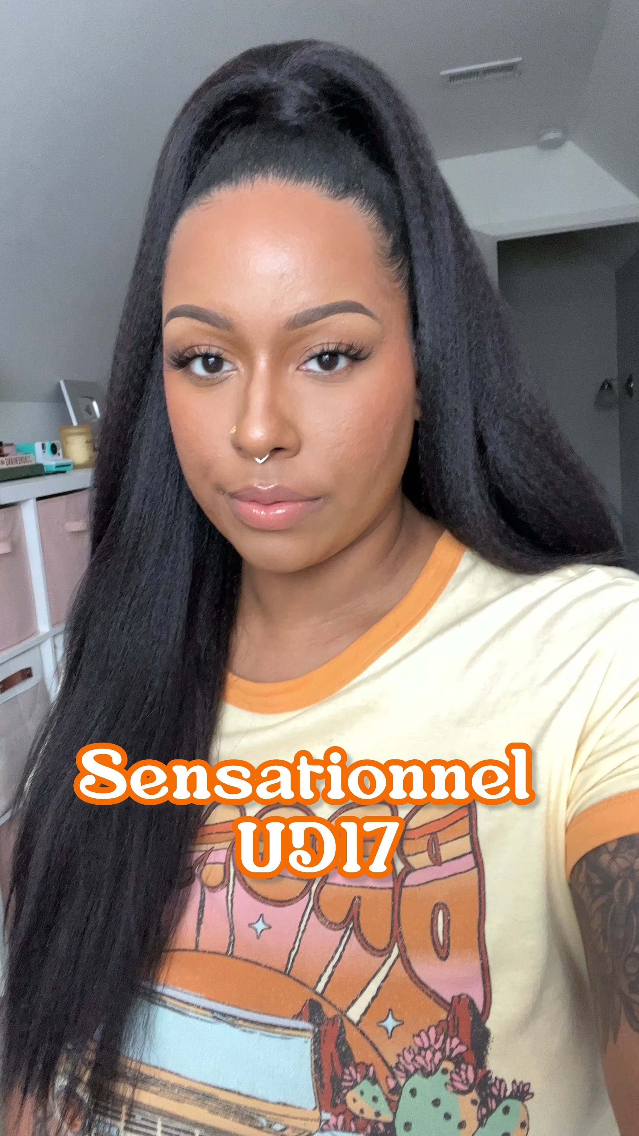 Sensationnel UD17 Half Up Half Down Synthetic Style. Affordable Kinky Straight Look 🧡 #sensationnelwigs #syntheticwigs #halfuphalfdownstyle 

#LTKfindsunder50 #LTKstyletip #LTKbeauty