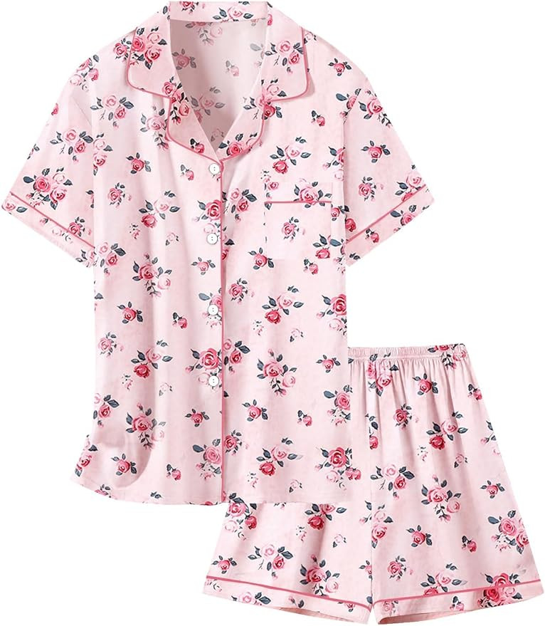 Girls & Womens Satin Pajamas Set, Silk Button-Down Sleepwear 2 Piece Nightwear, 3 Years - Women X... | Amazon (US)