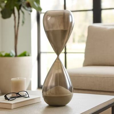 Contemporary Hourglass Sculpture for Home Decor - Stylish Decorative Object for Family Game Night, Desk Decor, and Living Room Decoration | Target