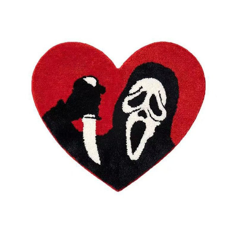 Halloween Decoration Indoor Bathroom Rugs, Halloween Scream Skull Head Floor Mat Home Decor Black... | Walmart (US)