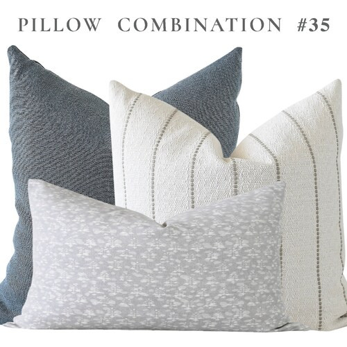 Romy Pillow Combo | Set Of Three Pillows | Spring Pillow Set | Designer Pillow Combination | Deco... | Etsy (US)
