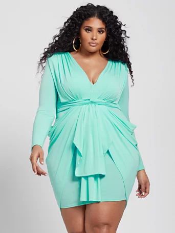 Dana Tie Front Drape Dress - Fashion To Figure | Fashion to Figure