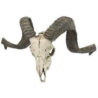 Design Toscano 11.5 in. x 18.5 in. Corsican Ram Skull and Horns Wall Trophy CL3377 - The Home Dep... | The Home Depot