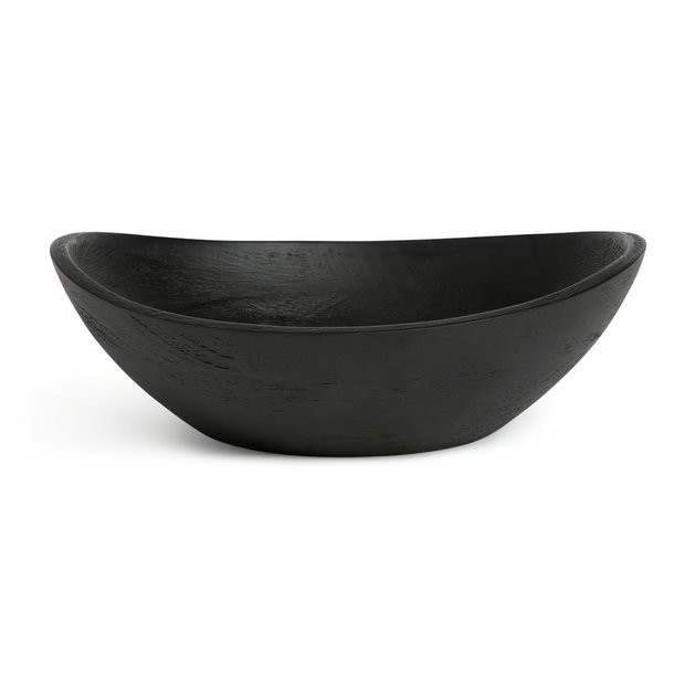 Habitat Mango Wood Serve Bowl - Black | Habitat UK