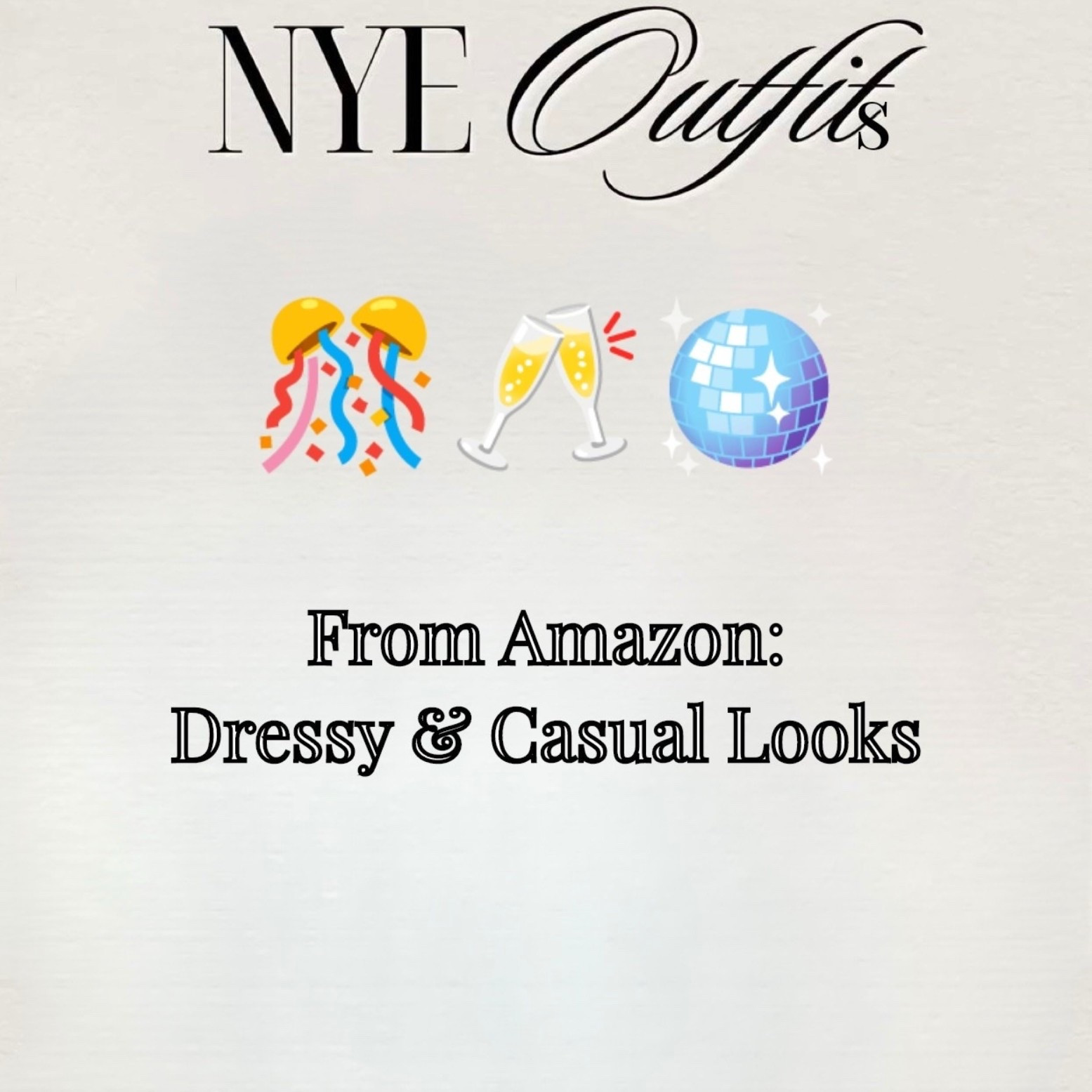 Whether you’re ringing in the new year staying in or going out to celebrate - I got you covered with looks. 🎊🥂🪩