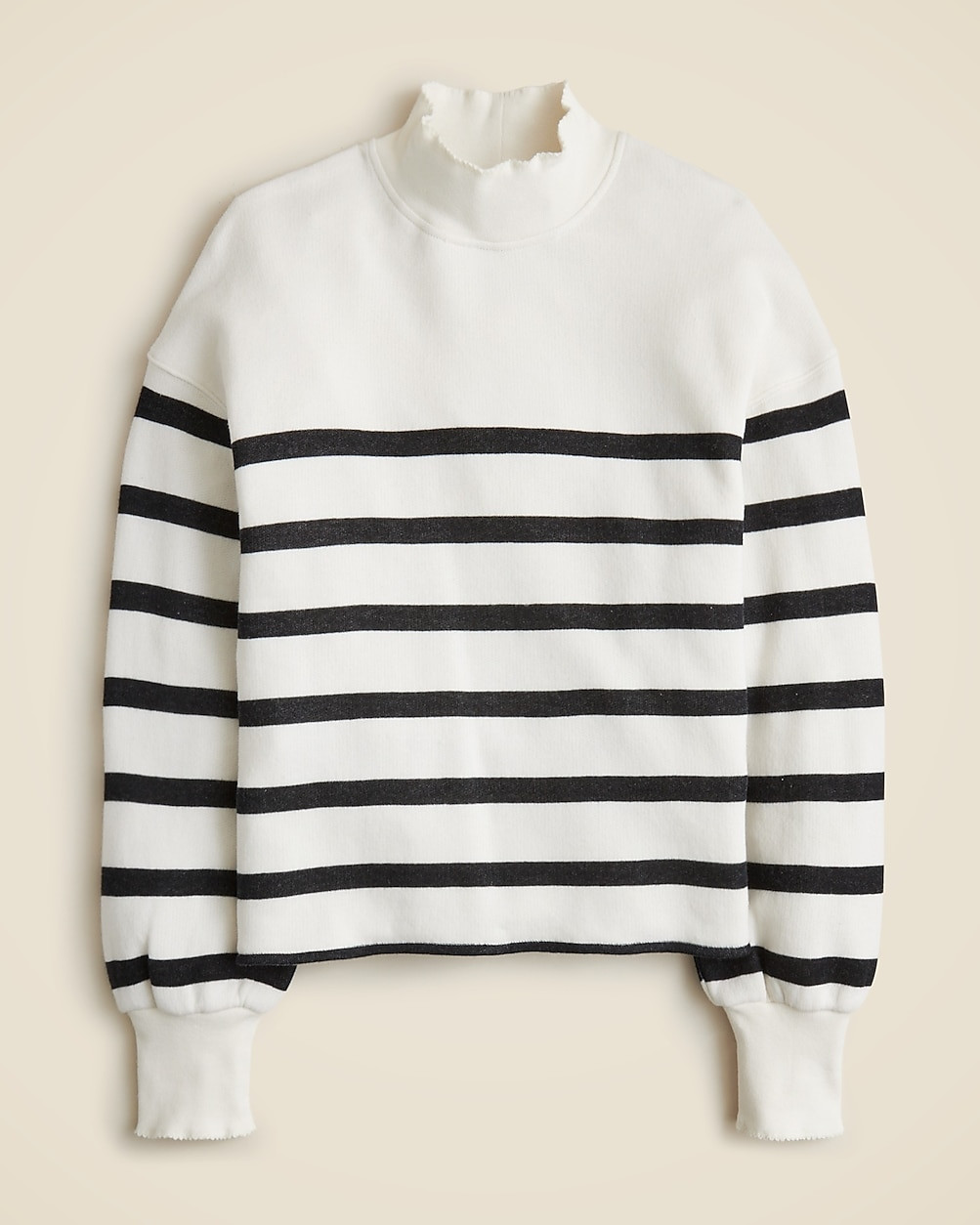 Heritage terry mockneck sweatshirt in stripe | J. Crew US