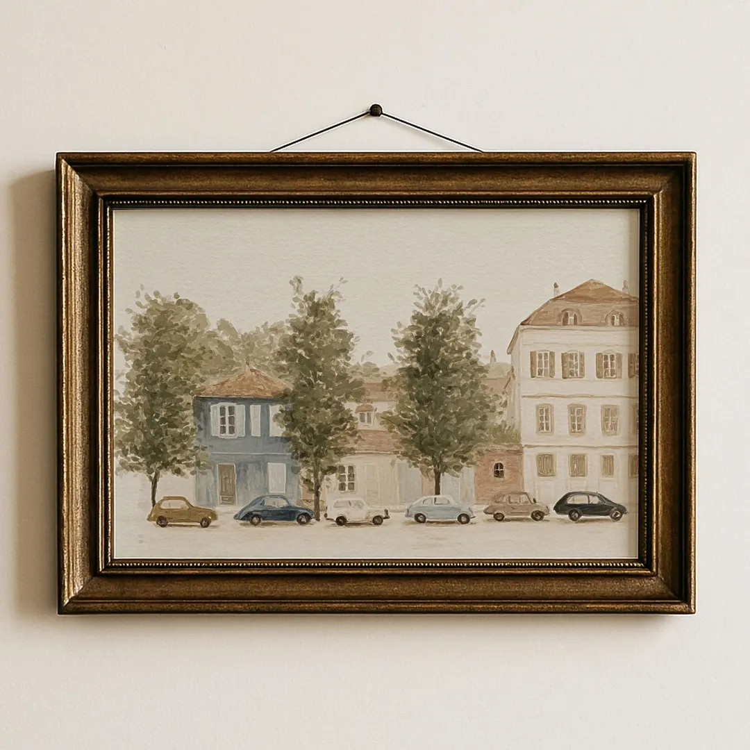 Town Street Nursery Wall Art Print Vintage Car Toddler Room Decor Playroom Transport Print Baby S... | Etsy (US)