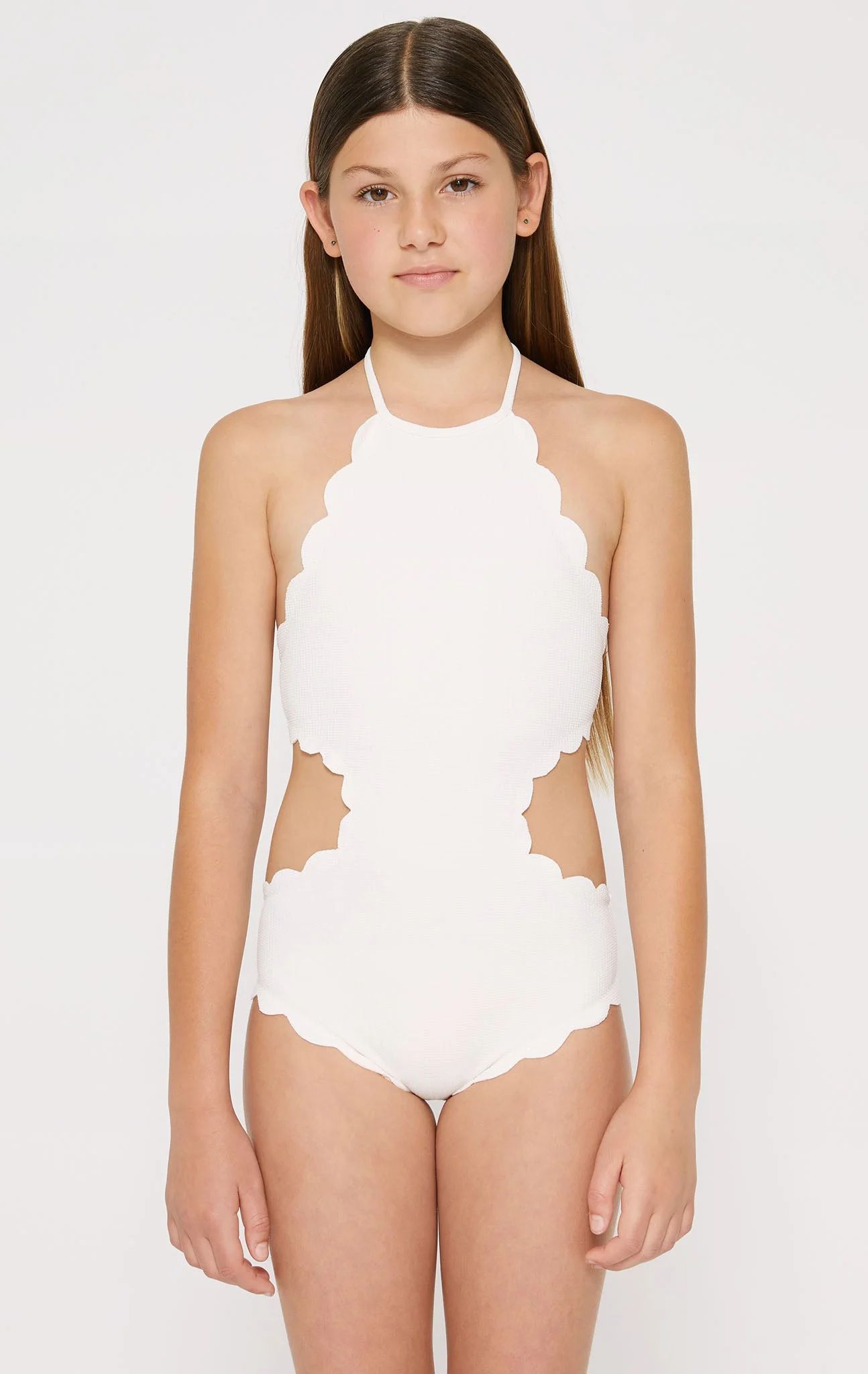 Bumby Mott Cutout Maillot In Orchid Cane | Marysia Swim