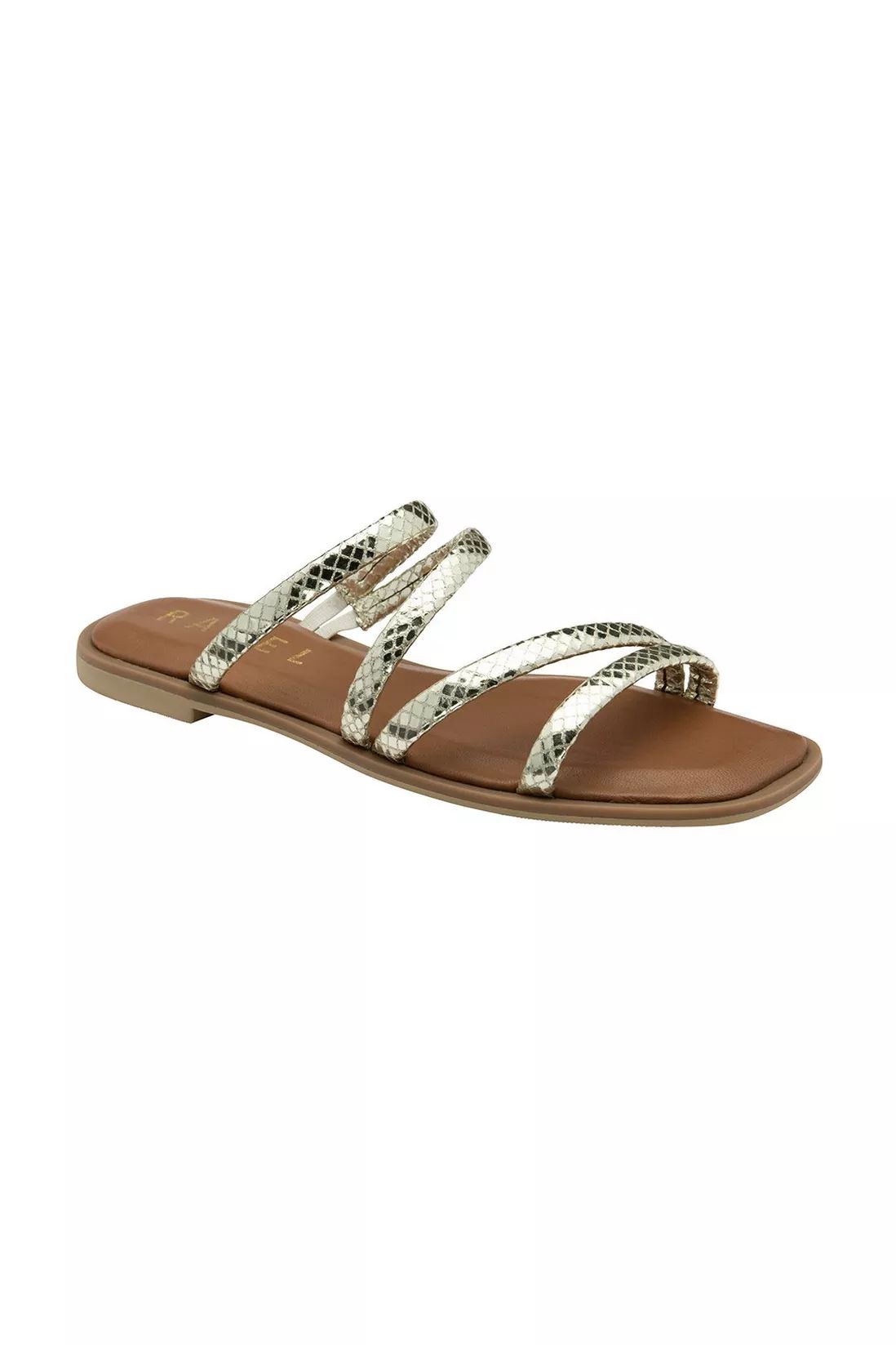 Sandals | Gold 'Tain' Open-Toe Sandals | Ravel | Debenhams UK