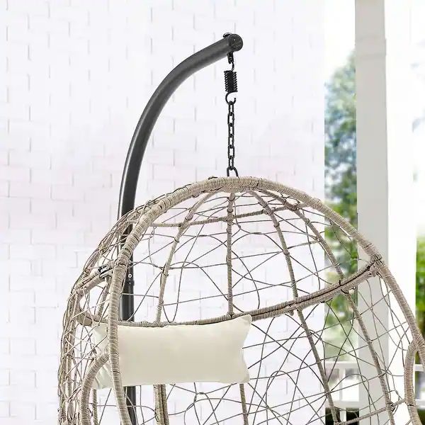 Egg Chair Hanging Swing Chair with Cushion and Stand | Bed Bath & Beyond