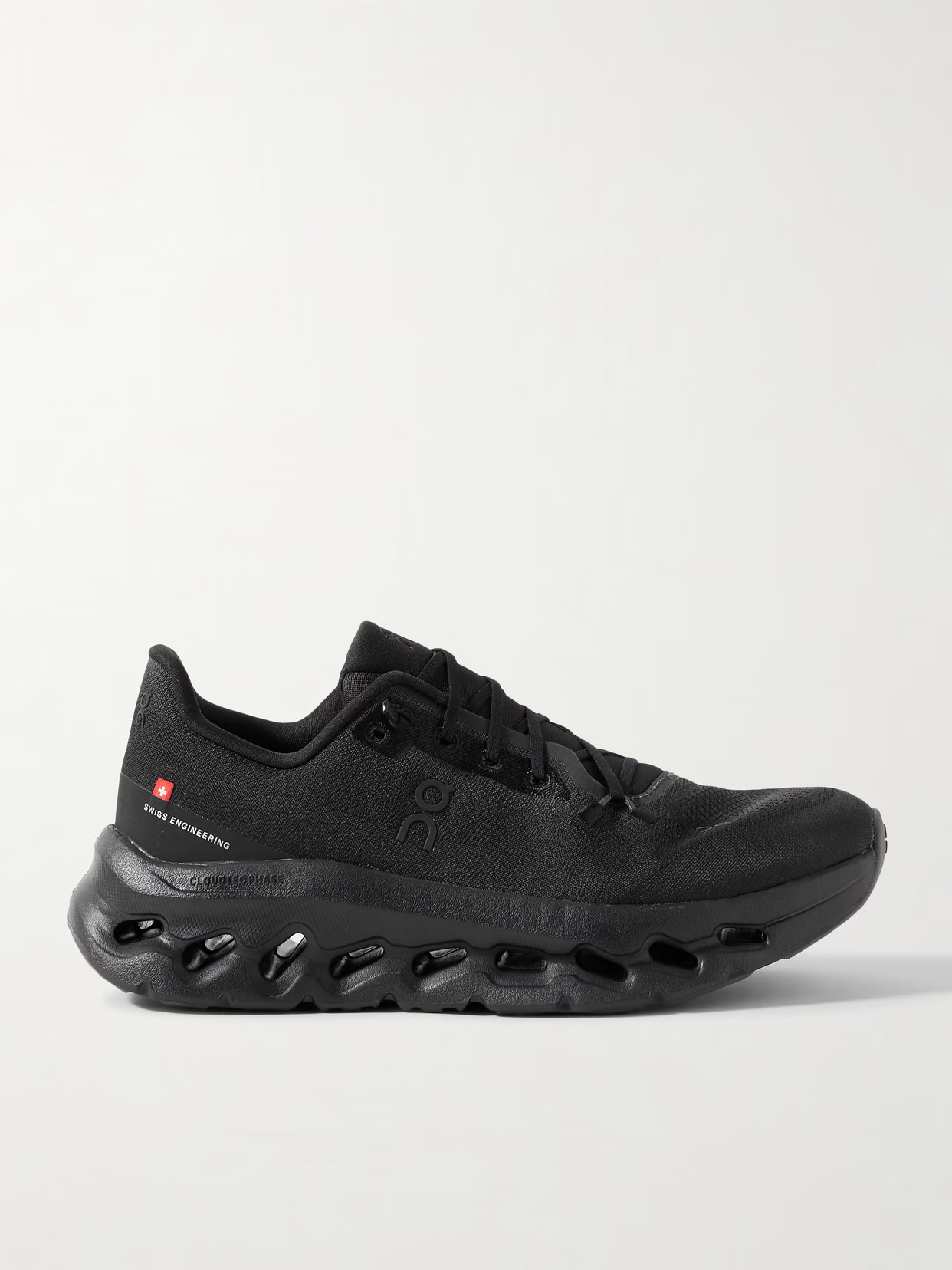 ON - Cloudtilt Stretch Recycled-knit Sneakers - Black | NET-A-PORTER (US)