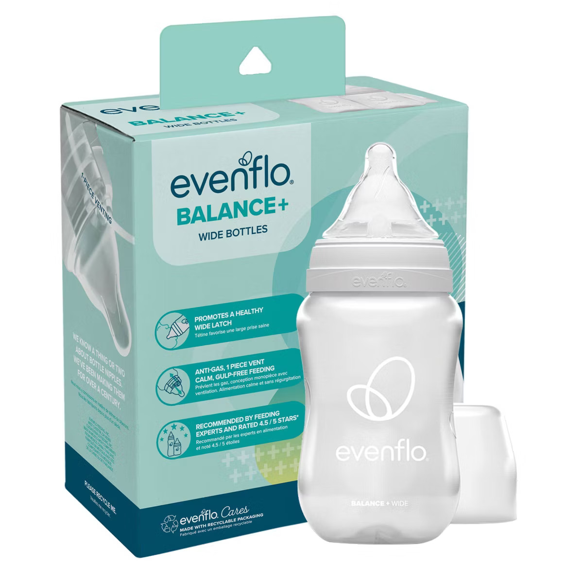 Evenflo Balance Wide-Neck Anti-Colic Baby Bottles - 9oz/2pk | Target