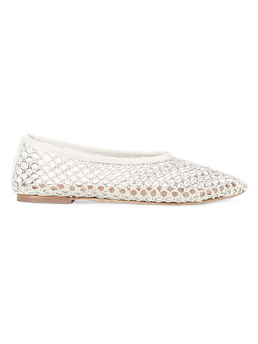 Women's Alba Crocheted Ballet Flats - Paper - Size 9 | Saks Fifth Avenue
