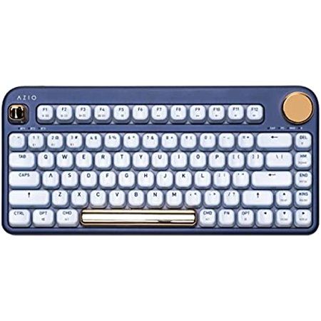 AZIO IZO Wireless Bluetooth Mechanical Keyboard with Round Ergonomic Form Dual Function Control Knob | Walmart (US)