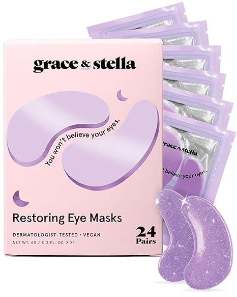 grace & stella Retinol Under Eye Patches for Puffy Eyes & Dark Circles - Restoring Gel Under Eye ... | Amazon (US)