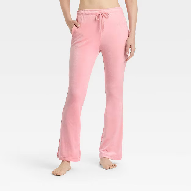 Women's Velour Flare Lounge Pants - Colsie™ | Target